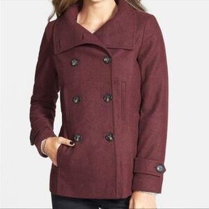 Thread & Supply Double Breasted Oxblood Peacoat Size Medium